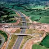 M61 interchange, wide view north