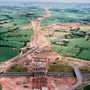 M61 interchange, view east