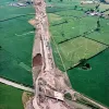 View west from Leeds-Liverpool Canal underbridge to Sandy Lane