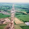 Stanworth rock cutting, view west