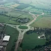Bamber Bridge roundabout, view south