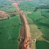 Hill House Farm overbridge, view west