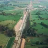 View east from Brimmicroft footbridge to Riley Green