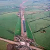 View west from Leeds-Liverpool Canal underbridge to Sandy Lane