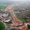 A6 overbridge, view east
