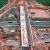 M61 interchange, view east