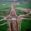 View east from Riley Green interchange to Stanworth rock cutting