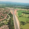 M61 interchange, wide view north