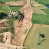 Stanworth rock cutting, view west