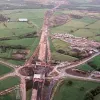 View east from Riley Green interchange to Stanworth rock cutting