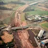 A6 overbridge, view west
