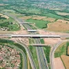 M61 interchange, view north