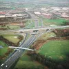 M6 interchange and Cuerden footbridge, view north