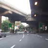 A little further on, and the A4 to M4 sliproad swerves across to join the last half mile of motorway. It seems quite improbable that it can all safely be supported here, though I assume it works as it's all still up there.
