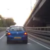 A quick about turn, and here we are climbing up the westbound A4 to M4 sliproad - halfway up an ironing board leg, if you will. It's really quite claustrophobic, made worse by the traffic. And this is only early evening on a Saturday.