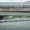 A look to the side at a confusing array of ascending and descending ramps.