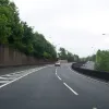 From Abercynon to the M4, the road is decidedly urban — squeezed into the valley of the Taff between villages and woods, and in many places, like here, very heavily engineered. It's a very good road, and if the traffic's not too busy, quite fun to drive.
