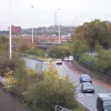 Looking to the right, this carriageway is part of the A803. It carries some traffic from the A82 wishing to join the M8 further along, some off the M8 wishing to access this part of the city, and some actual A803 traffic too.