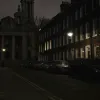 At night, Lord North Street looks peaceful with its gentle, atmospheric lighting. The light levels here are much lower than on a street with conventional lighting.