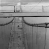 This third archive picture, from the top of the Beachley tower again, shows the road deck mostly in place and the shore close to Aust is visible opposite.
