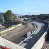 South from Park Street overpass (the site of the panoramic shot from July) — the northbound side is now looking about finished, while southbound isn't started still.