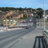 Ferncliffe Road junction, with the future eastbound carriageway still coned off and dusty looking.