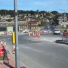 New traffic lights, signs, islands and roadworks at Ferncliffe Road in preparation for the new junction.