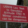 The U5509 has been signposted by Cumbria County Council.  Photo by Richard C