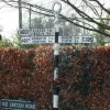 Explorers may like to fight their way through the swamps and jungles of Lincolnshire to find the C326 on a venerable fingerpost in Caythorpe.  Photo by Colin Ward