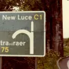 This sign for the C1 in Scotland was taken in August 1985. It's probably not there any more.  Photo by David Harding