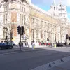 A few paces to the north, Exhibition Road meets Cromwell Road, the A4, and no shared space thinking would work here. A conventional signalised junction — with no turns permitted — is employed here.