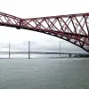 The Forth Bridge was alone for 74 years, but now has two travelling companions over the river. 800m to its west is the Forth Road Bridge, and beyond that, the new Queensferry Crossing.