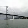 The Forth Road Bridge is remarkably light and simple by comparison, with open towers supporting a lightweight road deck. Suspension bridges were ruled out for the railway crossing because they are by nature flexible structures, but it's a perfectly sound design for a road.