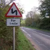In truth, this sign (and its partner in crime, the warning triangle for "steep hill") is to be our close companion for most of the journey now, as the standard of the road deteriorates.