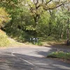 Approaching the bottom of the hill at Hillsford Bridge, this one really is a hairpin. That's more like it.