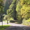 Here's another one! The B3223 begins here, and makes its way across Exmoor to Simonsbath. We are about to run through Watersmeet, a thickly wooded gorge, which lies behind us to our left.