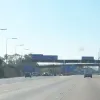 The road widens again as the M25 exit approaches. South of the M10, the original road was only two lanes wide and was widened to three in about 1983.