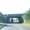 A local road passes underneath the motorway and, sure enough, the same bridge design is used down here.