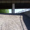 There are also still epic quantities of cobbles — a sixties landscaping standby that are used to cover every slope and un-walkable surface here.