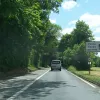 This is why: we're on a dual carriageway, but with only one lane southbound because this carriageway is very narrow. Until the late 1990s it was, however, marked out for two lanes of traffic and subject to a 70mph speed limit.