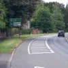 Ahead, the left turn into Mickleham itself marks the point that the dual carriageway leaves the original line of the A24 and the new road built in the 1930s begins. You might reasonably assume that the standard of the road would improve from this point on.