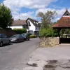 It's not until the road reaches Mickleham village itself that the reason for its bypass becomes clear: the sleepy and ancient village has a narrow and twisting main street with high walls on both sides in most places. It would have formed a troublesome bottleneck even in the 30s.
