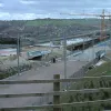 The CTRL viaduct is considerably narrower. The rail bed has been built, but looks very unusual, with no ballast and no tracks.