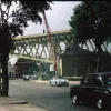 1964. The M4 under construction in west London, where it crosses the A4. This looks far too big, as though it was superimposed later. Taken c1964.  Photo by Roger Maxwell