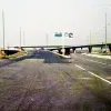 1970. These three photos were taken by one of the people employed to build the M62 in about 1970. The M61/M62 interchange is seen here. The sign is blank on the left (where it should read M61) and on the right reads M62 (M66).  Photo by D. Dunwell
