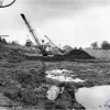 May 1969. Site clearance for what was about to become the M40 near Beaconsfield. This is now a dual-four lane motorway.  Photo by Robert