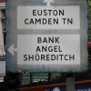 Starting at the junction of Holborn and Kingsway, opposite Holborn Underground station is our first pre-Worboys direction sign. This is for traffic heading north along Kingsway. It's since been removed.  Photo by Tony