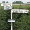 Another view of the same sign, showing that it also has a name plate attached. Peter mentions that the whole of the B1039 is scattered with these.  Photo by Peter White