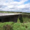 Looking north from the edge of the cutting on the south side of the motorway. It's starting to become clear how big the bridge is!
