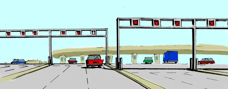 Engineer's sketch of the signal system, recoloured. Click to enlarge